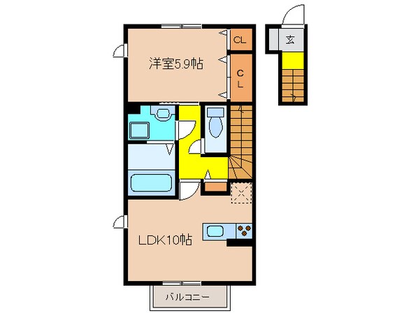 プランドール（三田）の物件間取画像